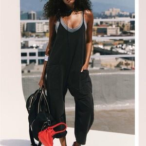 Free People Black Hot shot romper  Jumpsuit XS